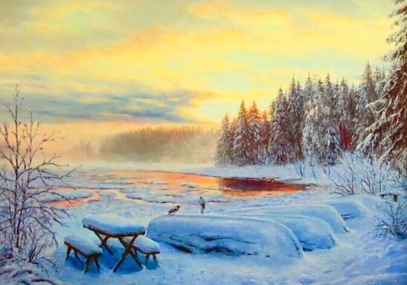 25 зимних пейзажей потрясающих душевностью и теплотой. 5 талантливых современных художников