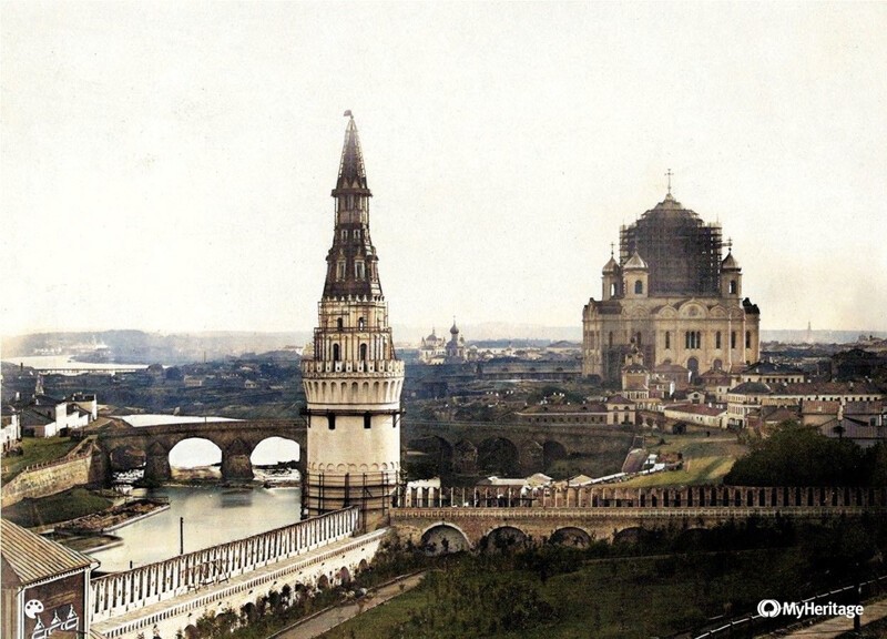 Вид на Храм Христа Спасителя  1856 год