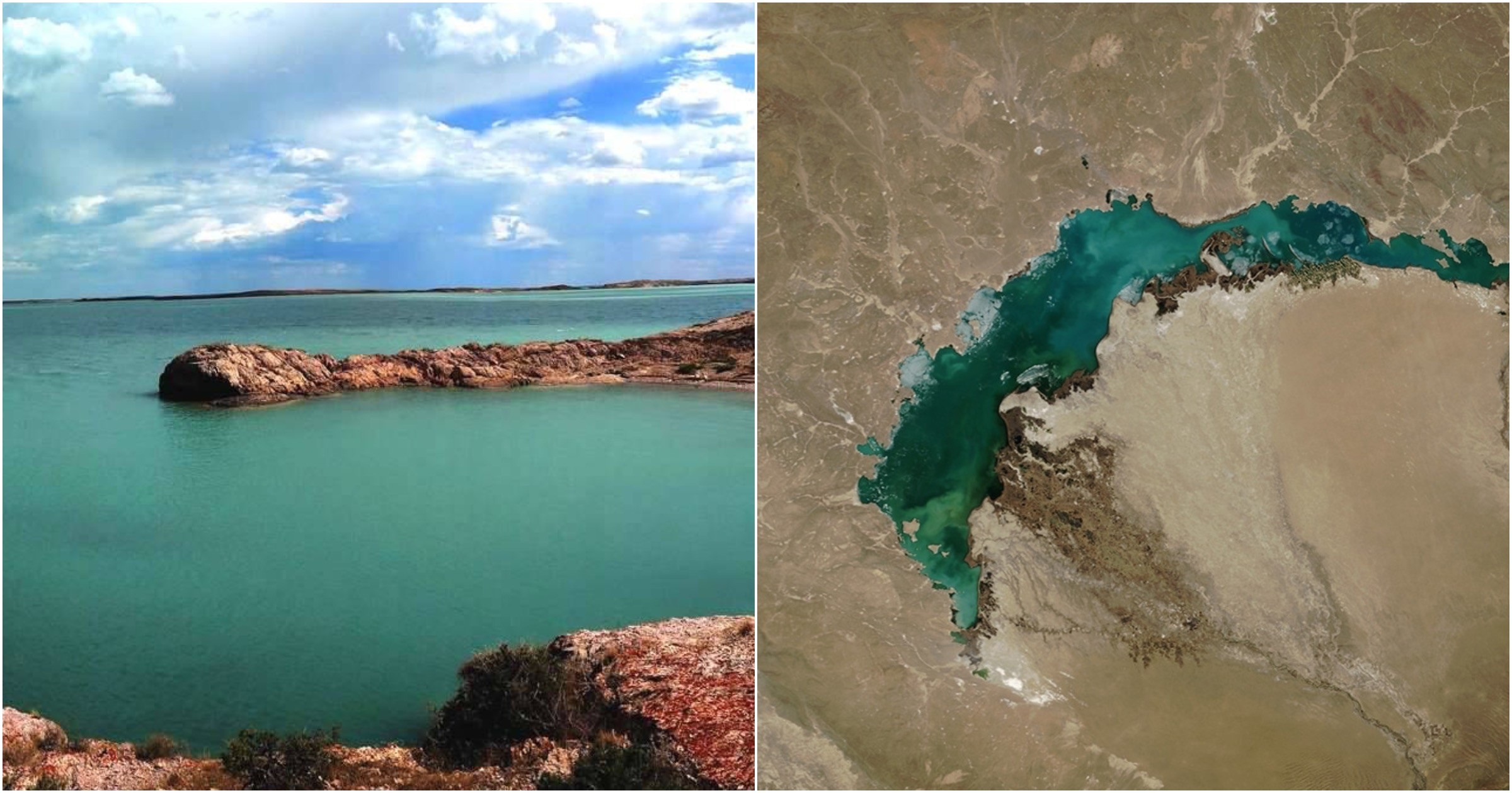 Соленое озеро Балхаш