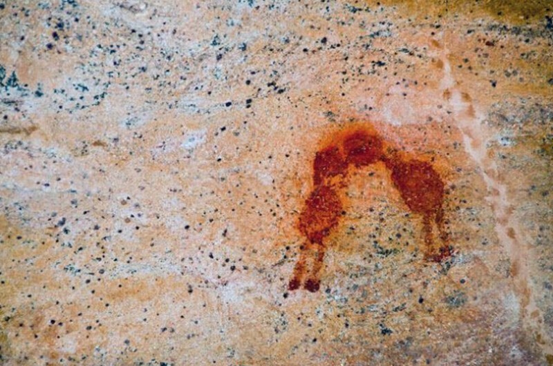 1. "Поцелуй", наскальный рисунок 12000-летней давности, найденный в Педра-Фураде в Бразилии