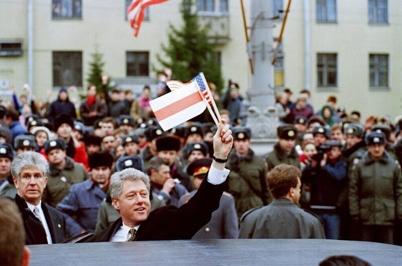 Президент США Билл Клинтон в Минске, 15 января 1995 года