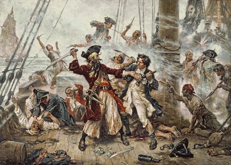 Флагман Золотого века пиратства. Как бутылка рома погубила Эдварда Тича?