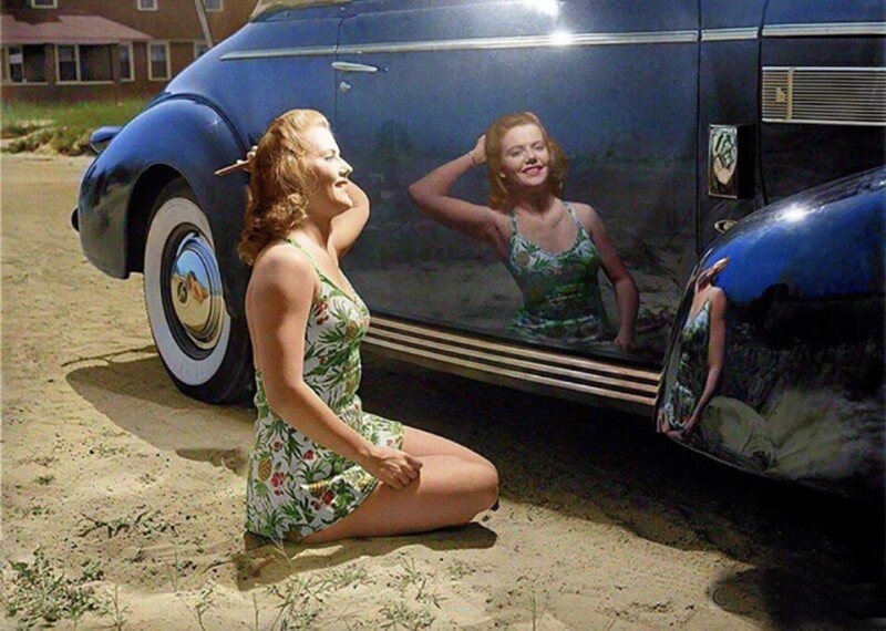 Автомобильное зеркало. 1942 год