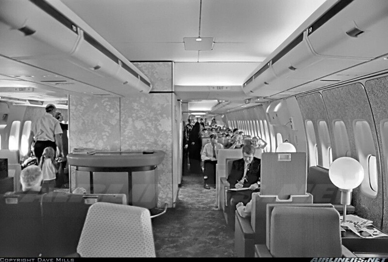 Как летали на самолете Boeing 747 в 1970-х