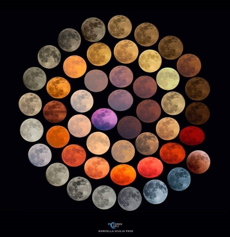 48 разных цветов Луны за 10 лет