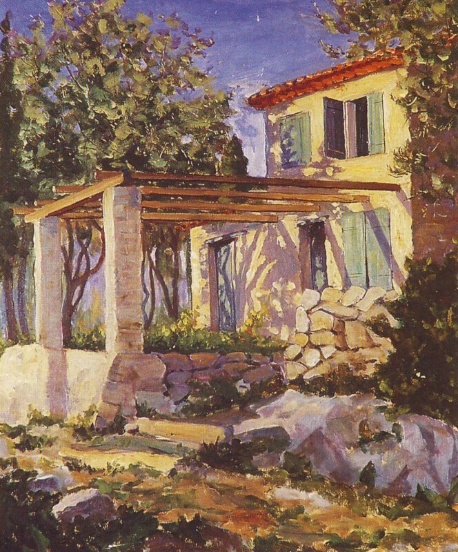 Домик садовника в имении мадам Бальсан на юге Франции" (1930)