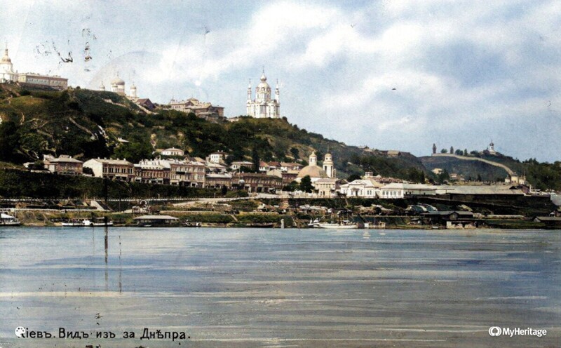 Панорама правого берега.  1895 год.