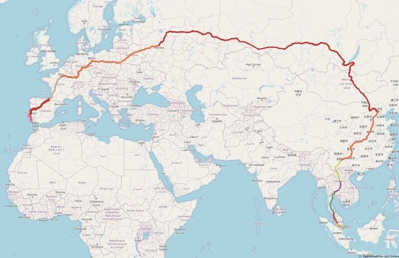 8. Самое протяженный железнодорожный маршрут в мире на сегодняшний день