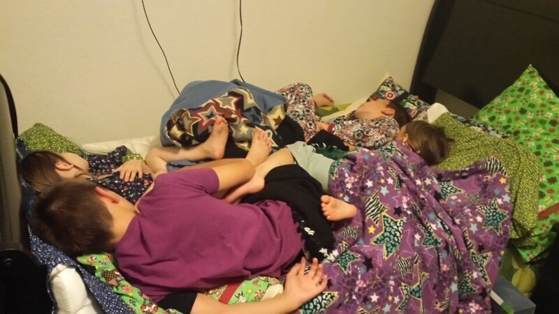 У нас есть 6 кроватей, но они всё равно иногда спят вместе
