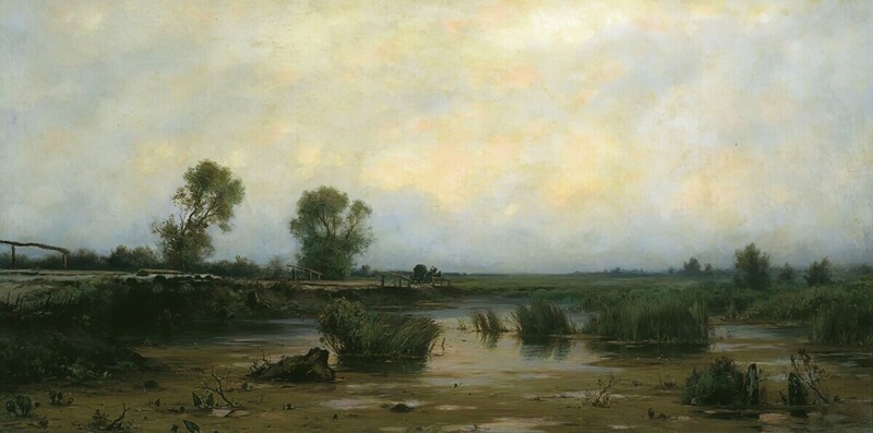 Менк Владимир Карлович "Пейзаж с болотом" (1889)