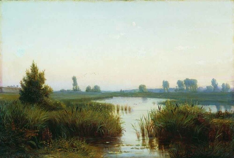 Волков Ефим Ефимович «Пейзаж с болотом» (1898)