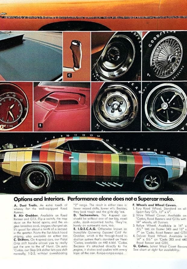 Коллекционер воплотил в жизнь иллюстрацию из брошюры Plymouth Barracuda 1970-х годов с индивидуальной раскраской