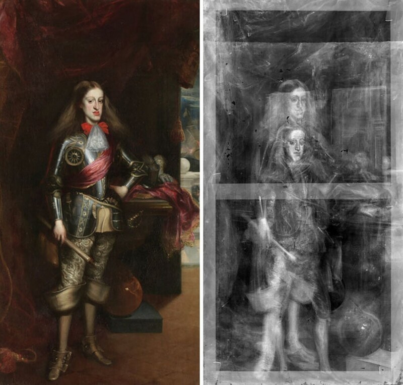 Рентгеновские снимки портрета молодого Карла II Испанского показали, что художник закрасил старую версию портрета Карла, на котором он был моложе.