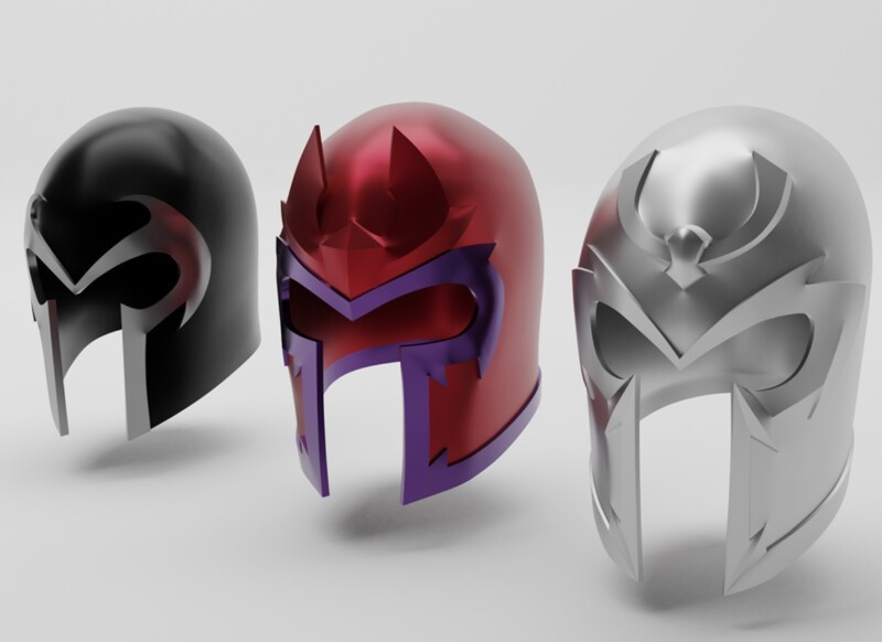 13. 3 шлема Магнето, созданных на 3D-принтере