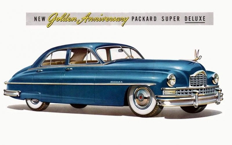 Послевоенный Packard Super Deluxe отличался не очень удачным дизайном, и даже получил прозвище «перевернутая ванна»