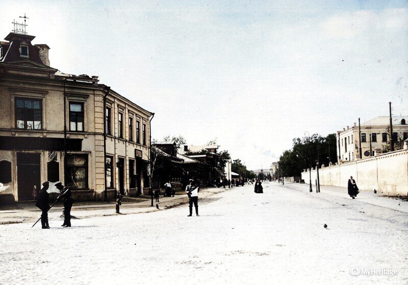 Пересечение Трубецкой и Усачевской улиц  1913 год