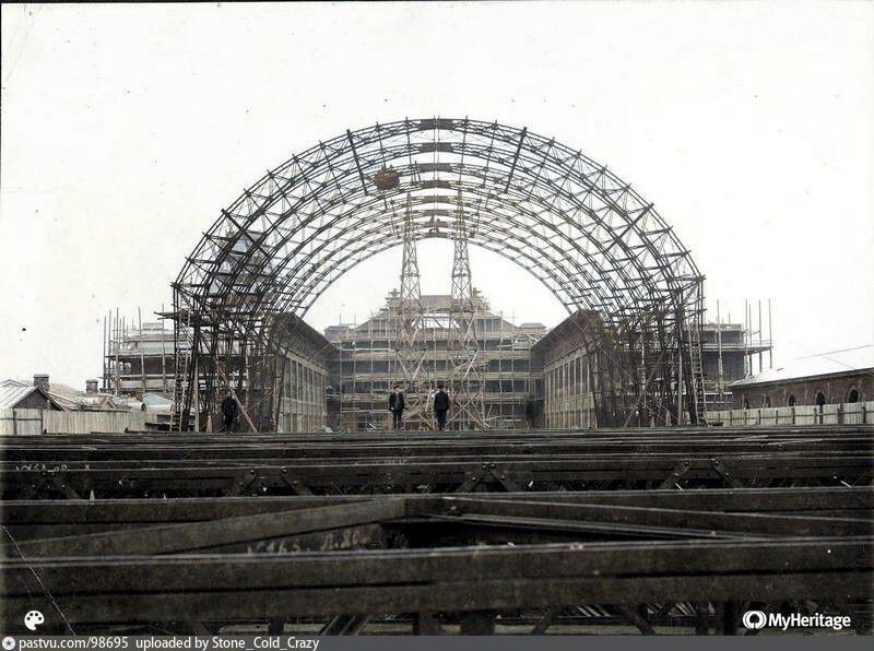 Строительство Брянского (Киевского) вокзала  1915 год