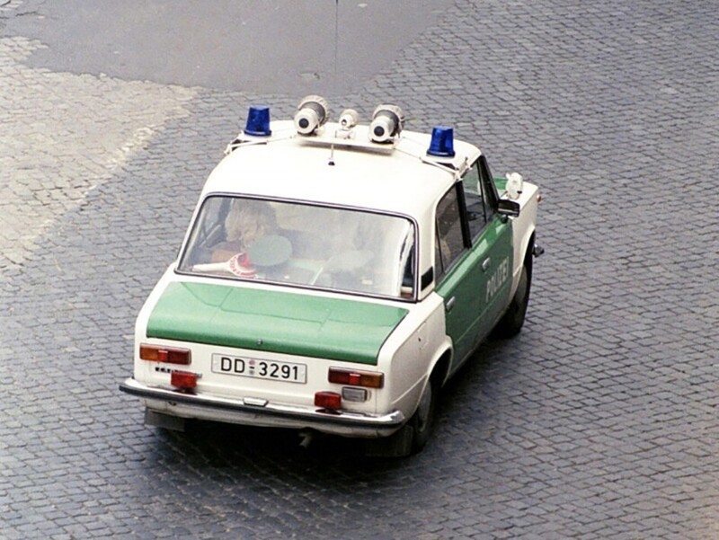 «Жигули» немецкой полиции на улицах Дрездена, 1992 год.