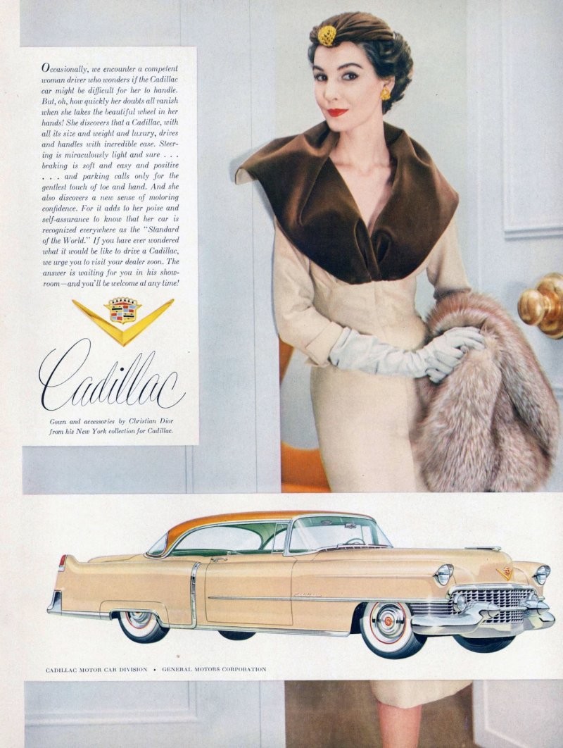 Рекламная компания Cadillac 50-х годов