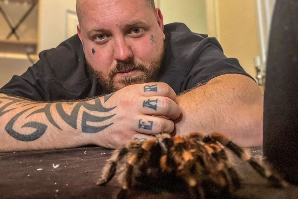 Мужчина нашел странный способ успокоить нервы: он стал разводить пауков