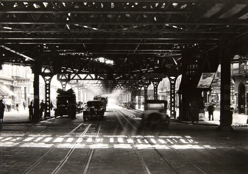 34-я улица. Вид в восточном направлении с 3-й авеню, 16 мая 1931 года.