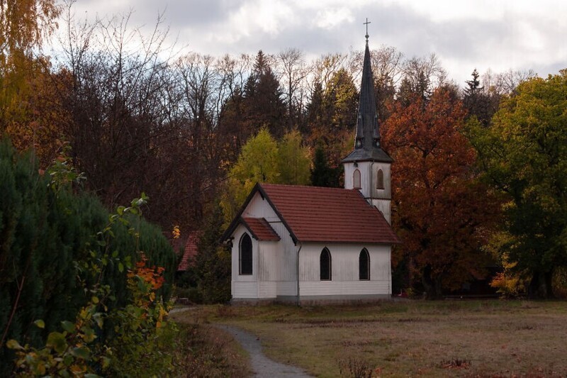 Деревянная церковь в горах Гарц, Германия