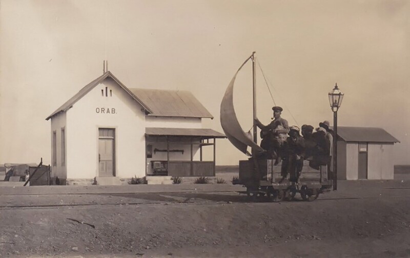 Дрезина с парусным движителем, Германская Юго–Западная Африка, 1885 год