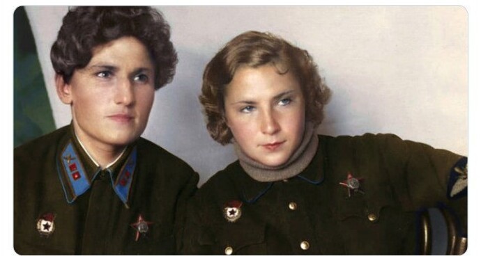 Лучшие подруги Лидия Литвак и Екатерина Буданова считаются лучшими женщинами-асами Второй мировой. Вместе они сбили 23 немецких самолета. обе погибли в бою
