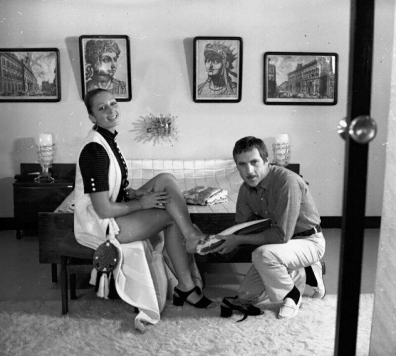 Татьяна Васильева и Владимир Высоцкий на съемках фильма «Четвёртый». 1972 год