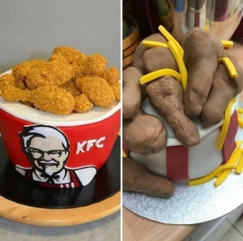 Торт в стиле KFC - фото из сети и реальность