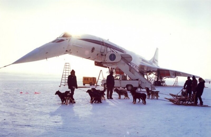 Конкорд на Аляске для испытаний в экстремально холодных погодных условиях, 1974 год