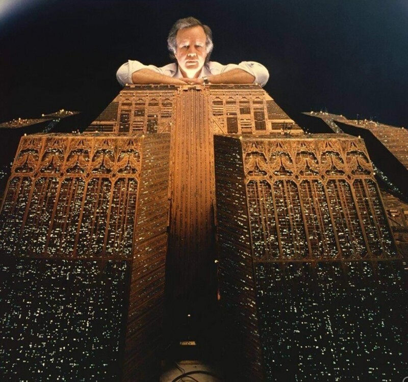 Мастер спецэффектов Дуглас Трамбулл на съемках фильма «Бегущий по лезвию». 1982 год