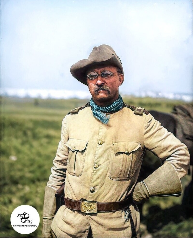 Теодор Рузвельт в 1898 году во время испано-американской войны