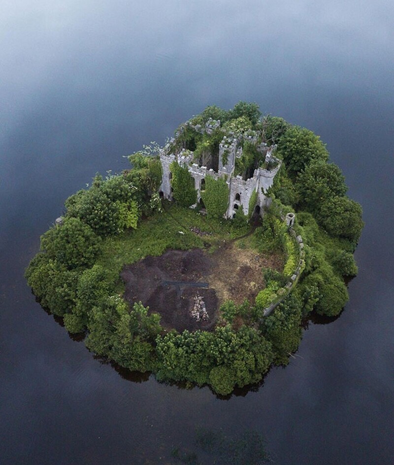 Заброшенный замок в Ирландии, захваченный лесом
