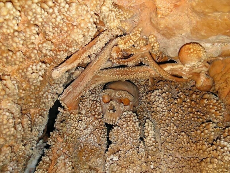Череп неандертальца возрастом 130 000 лет, заключенный в сталагмиты, был найден в пещере в Италии