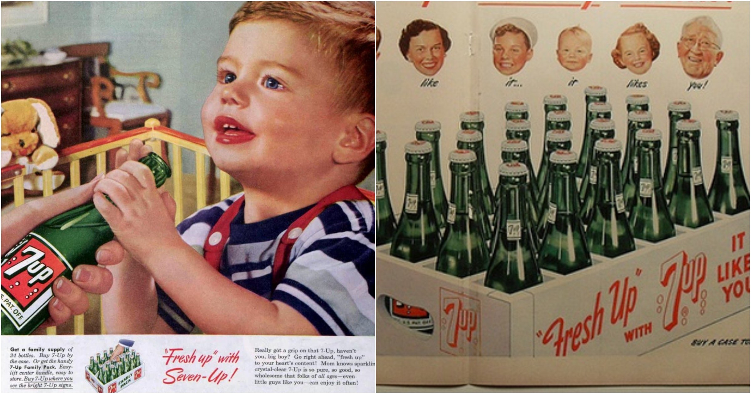 Antique 7up bottles by year
