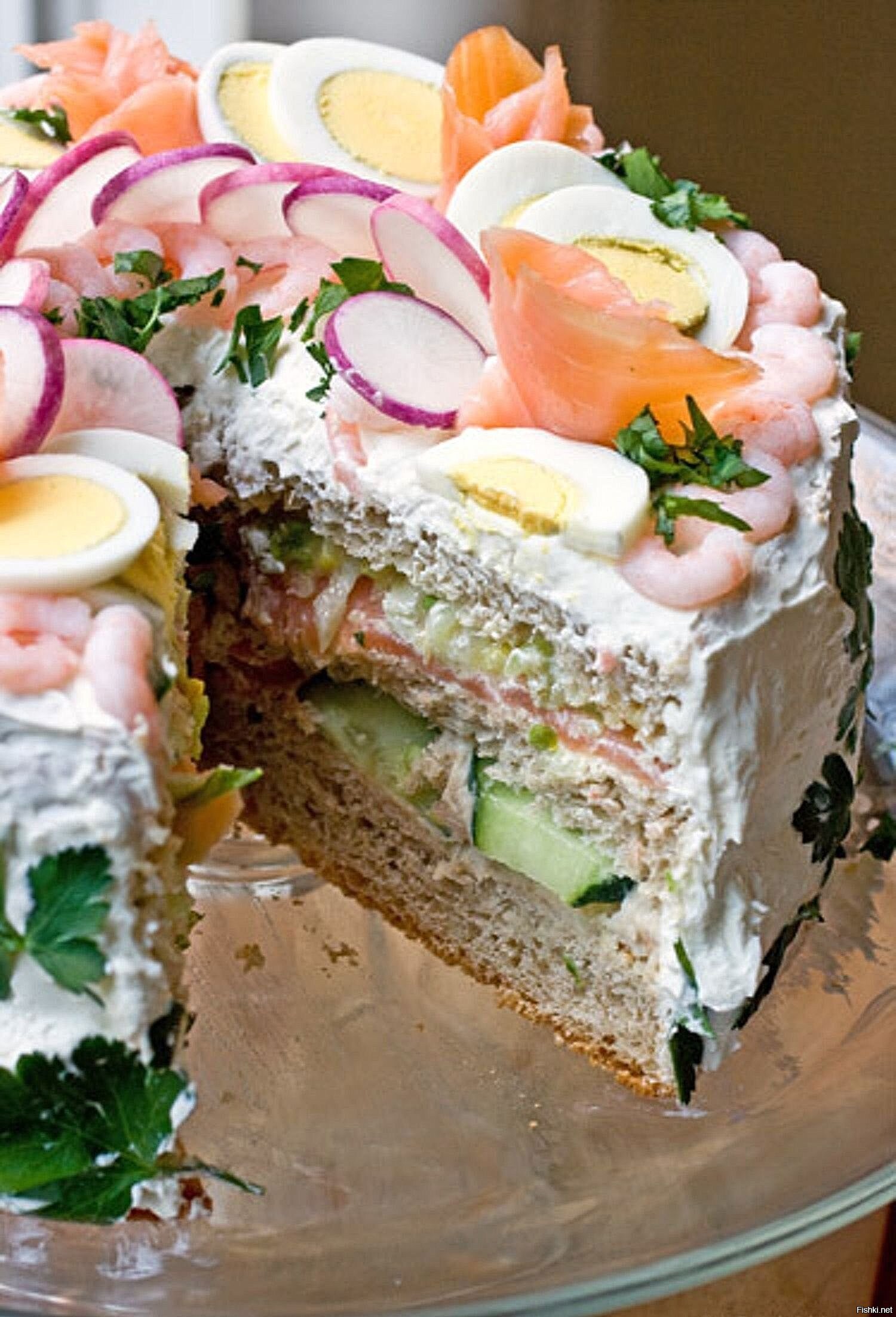 Шведский торт сэндвич бутербродный торт