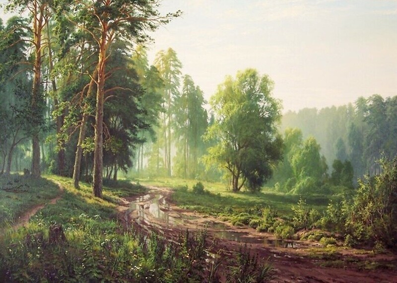 «После дождя в лесу», 2005, холст, масло