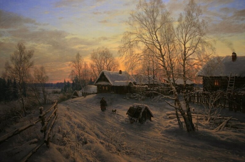 Зимний вечер в деревне, 2013