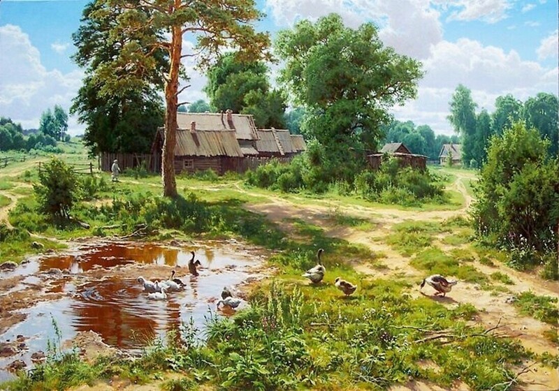 «В деревне», 2006, холст, масло