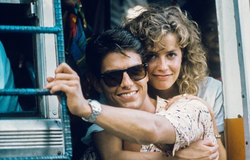 Том Круз с партнершей по фильму "Коктейль" Элизабет Шу, 1988 год