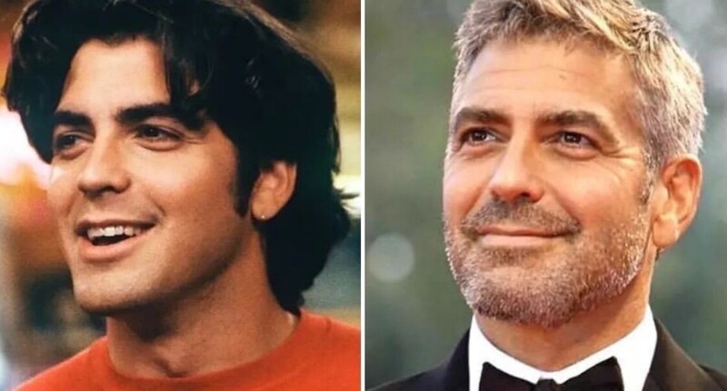 Джордж Клуни в 28 и 60 лет