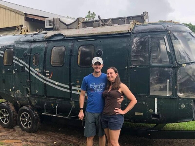 Супружеская пара из Алабамы превратила полицейский вертолёт в кемпер