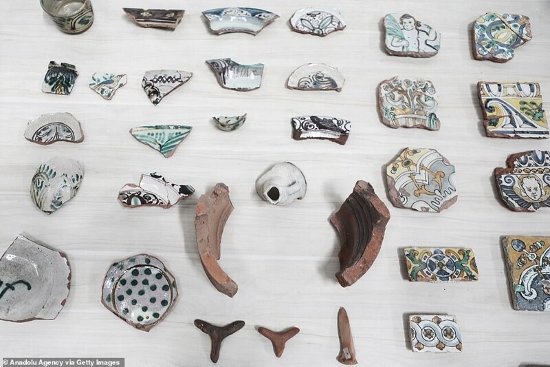 Большая коллекция керамики, найденная на раскопках