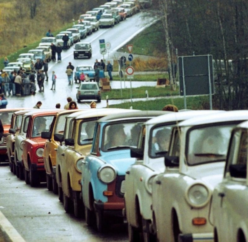 Стокилометровая пробка в Германии, апрель 1990 г.