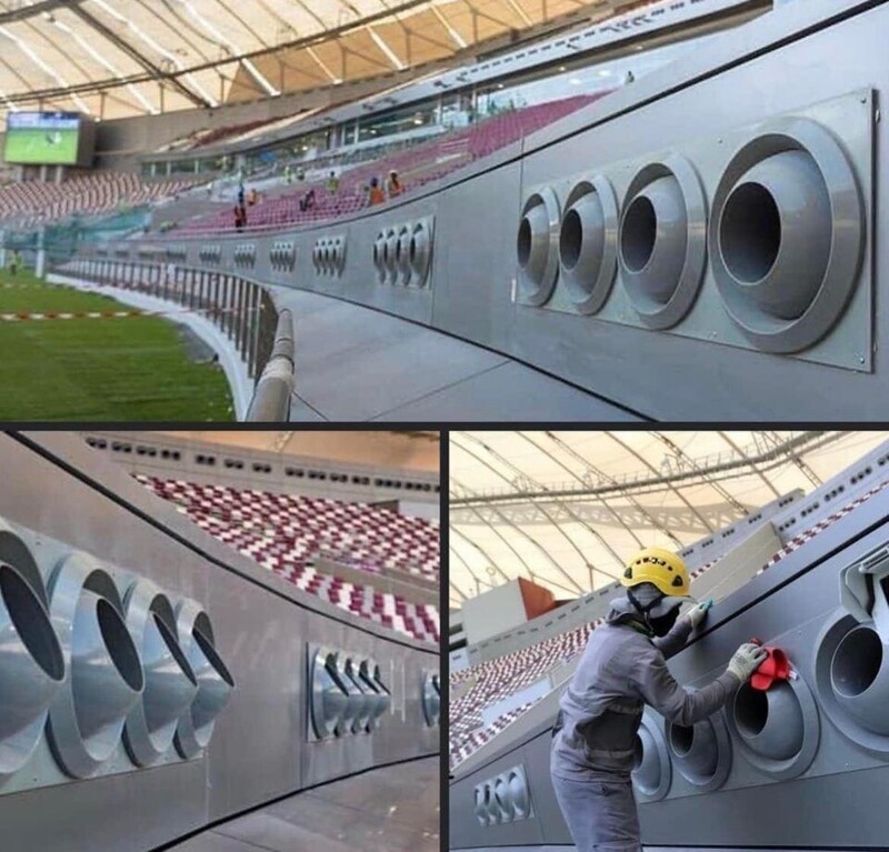 Каждый из 8 стадионов на чемпионате мира в Катаре будет иметь кондиционеры для борьбы с высокими температурами и поддержания чистоты воздуха
