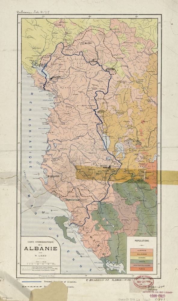 Этнография Албании, 1918 г.
