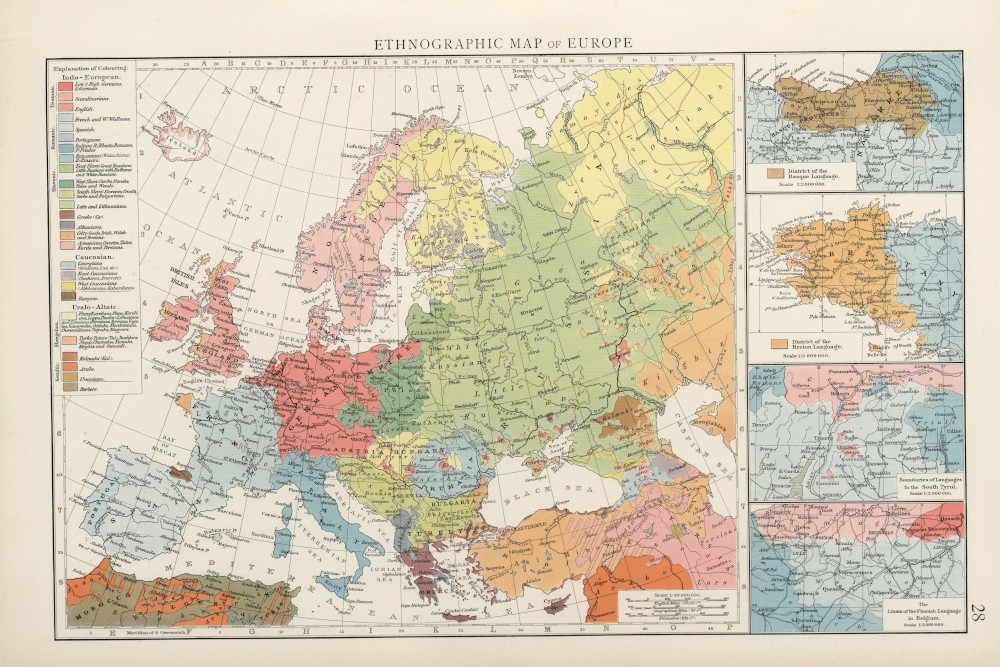 Этнографическая Европы, 1900 г.