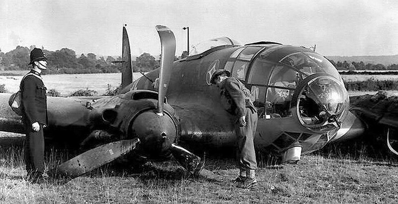 Heinkel HE III - крушение в Англии