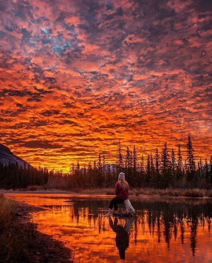 10. Волшебный закат, национальный парк Банф, Альберта, Канада